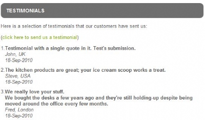 Testimonials for VPASP - BYZ066