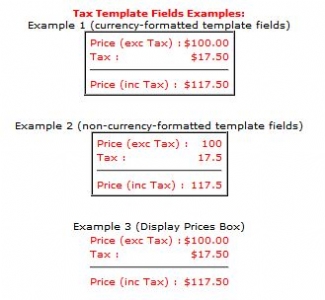 Tax/VAT Amount Template Fields for VPASP - BYZ091