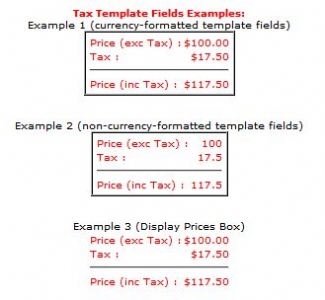 Tax/VAT Amount Template Fields for VPASP - BYZ091