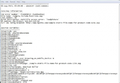 Error Logging for ASP - BYZ188